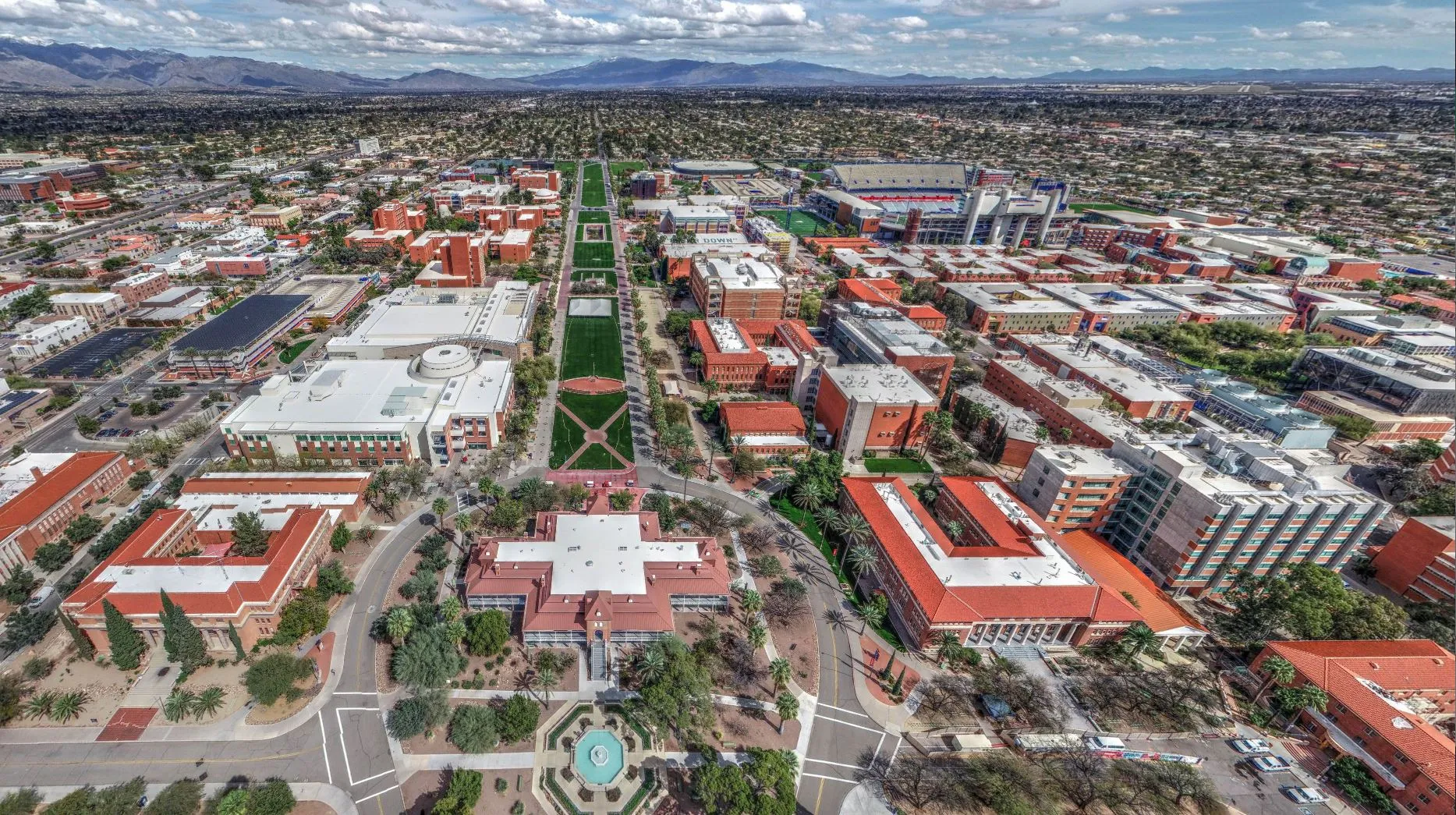 Aerial photo of campus